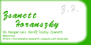 zsanett horanszky business card